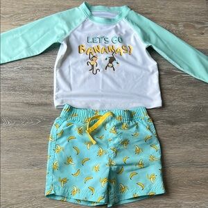 First Impressions 18 months Kids Swim Set - Let's Go Bananas - Aqua
